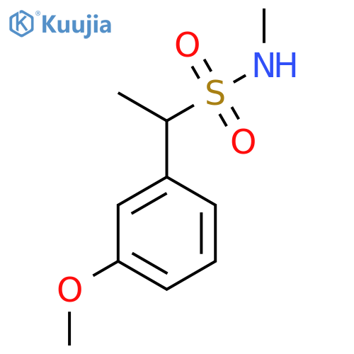 1-(3-methoxyphenyl)-N-methylethane-1-sulfonamide structure