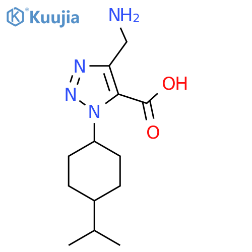 4-(aminomethyl)-1-[4-(propan-2-yl)cyclohexyl]-1H-1,2,3-triazole-5-carboxylic acid structure