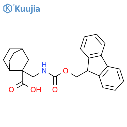 2-({(9H-fluoren-9-yl)methoxycarbonyl}amino)methylbicyclo2.2.2octane-2-carboxylic acid structure