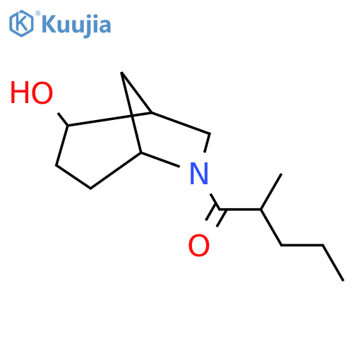 1-{2-hydroxy-6-azabicyclo3.2.1octan-6-yl}-2-methylpentan-1-one structure