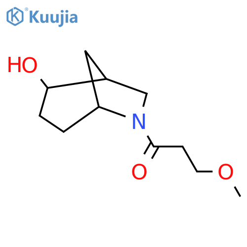 1-{2-hydroxy-6-azabicyclo3.2.1octan-6-yl}-3-methoxypropan-1-one structure