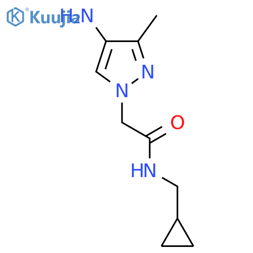 2-(4-amino-3-methyl-1H-pyrazol-1-yl)-N-(cyclopropylmethyl)acetamide structure