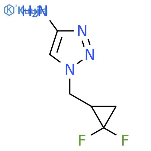 1-(2,2-difluorocyclopropyl)methyl-1H-1,2,3-triazol-4-amine structure