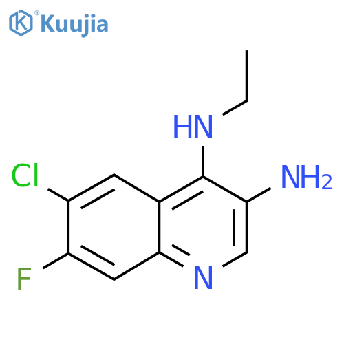 6-chloro-4-N-ethyl-7-fluoroquinoline-3,4-diamine structure