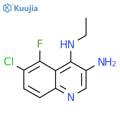 6-chloro-4-N-ethyl-5-fluoroquinoline-3,4-diamine structure