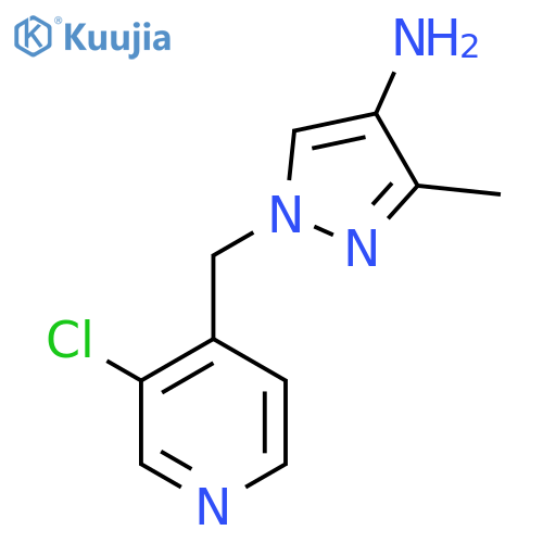 1-(3-chloropyridin-4-yl)methyl-3-methyl-1H-pyrazol-4-amine structure
