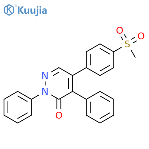 3(2H)-Pyridazinone, 5-[4-(methylsulfonyl)phenyl]-2,4-diphenyl- structure