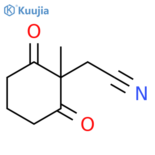 Cyclohexaneacetonitrile, 1-methyl-2,6-dioxo- structure