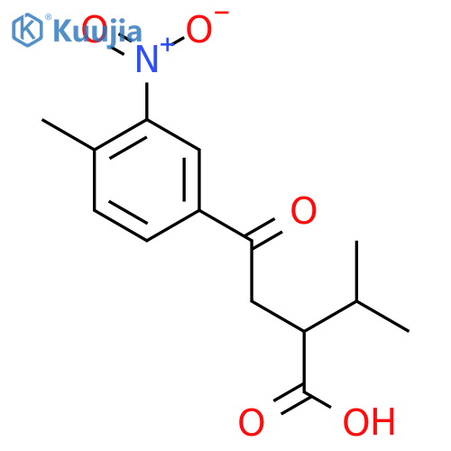 4-(4-Methyl-3-nitrophenyl)-4-oxo-2-(propan-2-yl)butanoic acid structure