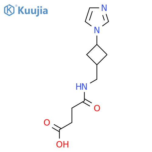 3-({3-(1H-imidazol-1-yl)cyclobutylmethyl}carbamoyl)propanoic acid structure