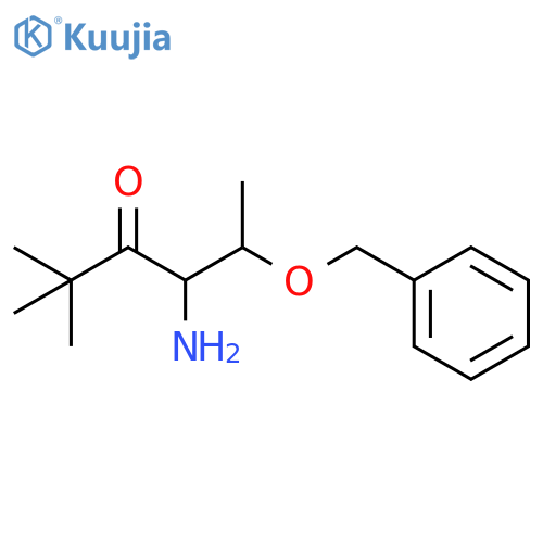 3-Hexanone, 4-amino-2,2-dimethyl-5-(phenylmethoxy)- structure