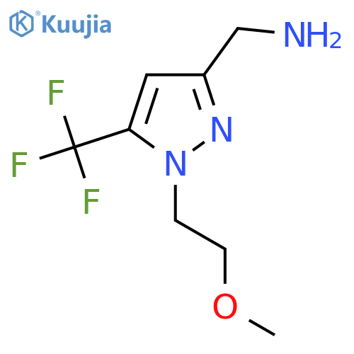[1-(2-methoxyethyl)-5-(trifluoromethyl)-1H-pyrazol-3-yl]methanamine structure