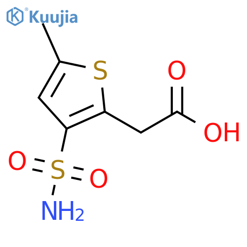 2-Thiopheneacetic acid, 3-(aminosulfonyl)-5-methyl- structure