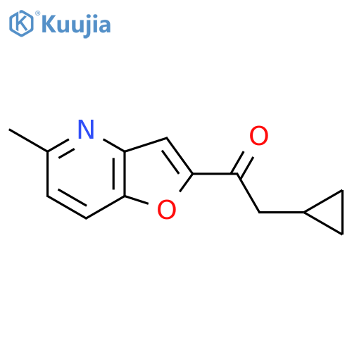 2-Cyclopropyl-1-{5-methylfuro[3,2-b]pyridin-2-yl}ethan-1-one structure