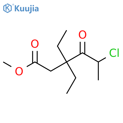 Methyl 5-chloro-3,3-diethyl-4-oxohexanoate structure