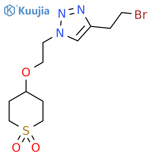 4-{2-4-(2-bromoethyl)-1H-1,2,3-triazol-1-ylethoxy}-1lambda6-thiane-1,1-dione structure