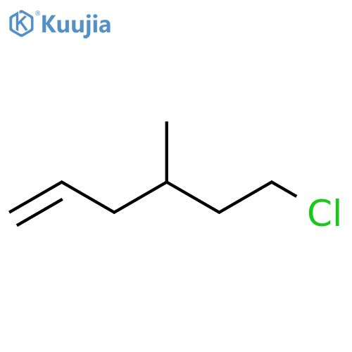 1-Hexene, 6-chloro-4-methyl- structure