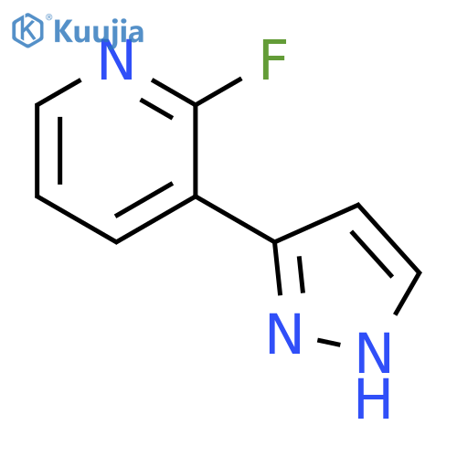2-Fluoro-3-(1H-pyrazol-3-yl)pyridine structure