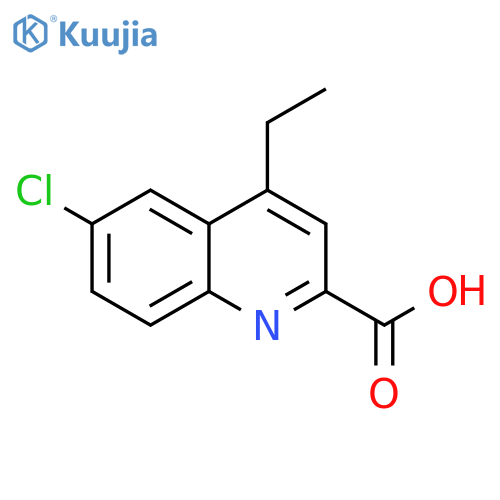 2-Quinolinecarboxylic acid, 6-chloro-4-ethyl- structure