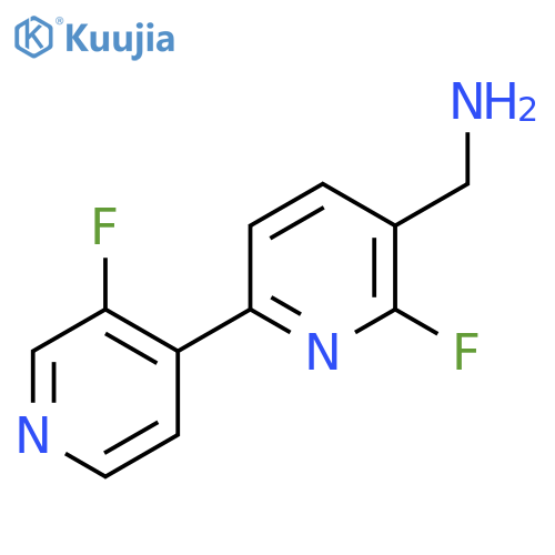 2-fluoro-6-(3-fluoropyridin-4-yl)pyridin-3-ylmethanamine structure
