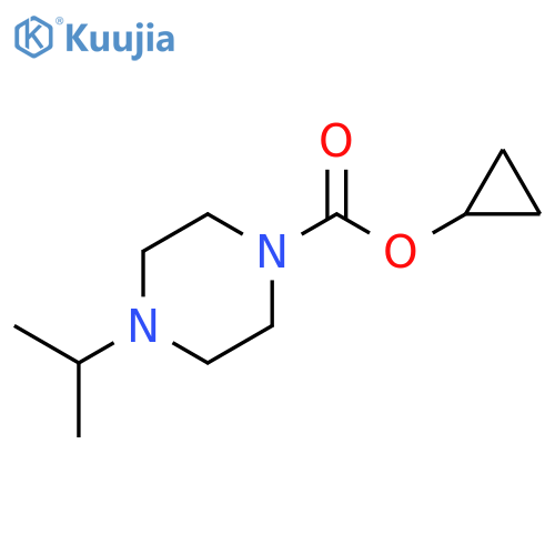 1-Piperazinecarboxylic acid, 4-(1-methylethyl)-, cyclopropyl ester structure