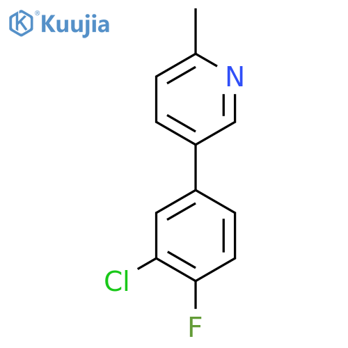 Pyridine, 5-(3-chloro-4-fluorophenyl)-2-methyl- structure