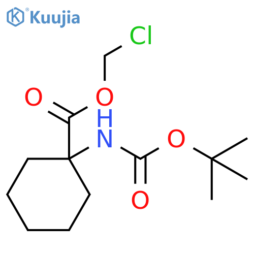 Chloromethyl 1-((tert-butoxycarbonyl)amino)cyclohexanecarboxylate structure