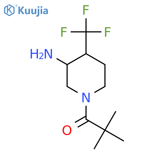 1-Propanone, 1-[3-amino-4-(trifluoromethyl)-1-piperidinyl]-2,2-dimethyl- structure