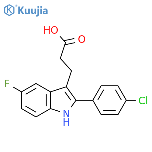 1H-Indole-3-propanoic acid, 2-(4-chlorophenyl)-5-fluoro- structure
