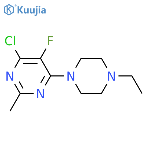 4-Chloro-6-(4-ethylpiperazin-1-yl)-5-fluoro-2-methylpyrimidine structure
