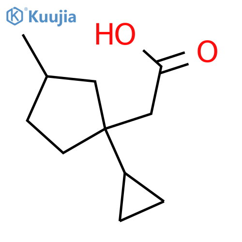 2-(1-Cyclopropyl-3-methylcyclopentyl)acetic acid structure
