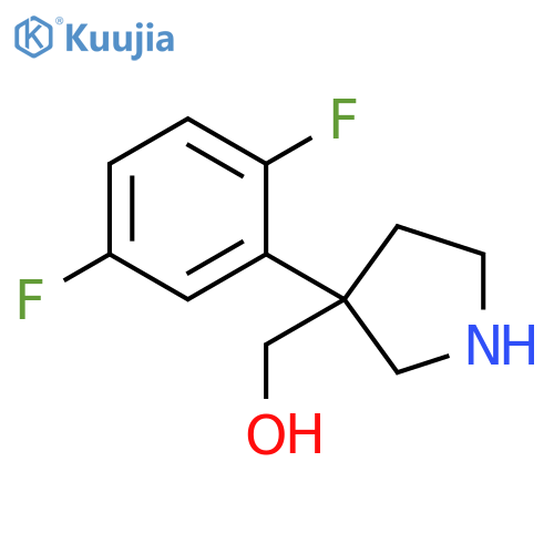 3-Pyrrolidinemethanol, 3-(2,5-difluorophenyl)- structure