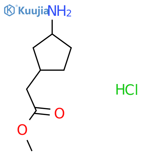 rac-methyl 2-((1R,3S)-3-aminocyclopentyl)acetate hydrochloride, cis structure
