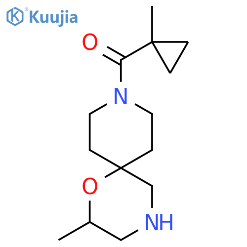 2-methyl-9-(1-methylcyclopropanecarbonyl)-1-oxa-4,9-diazaspiro5.5undecane structure