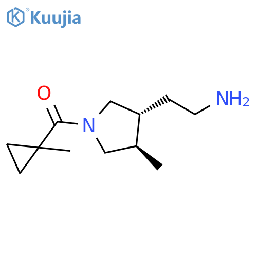 Methanone, [(3R,4R)-3-(2-aminoethyl)-4-methyl-1-pyrrolidinyl](1-methylcyclopropyl)-, rel- structure