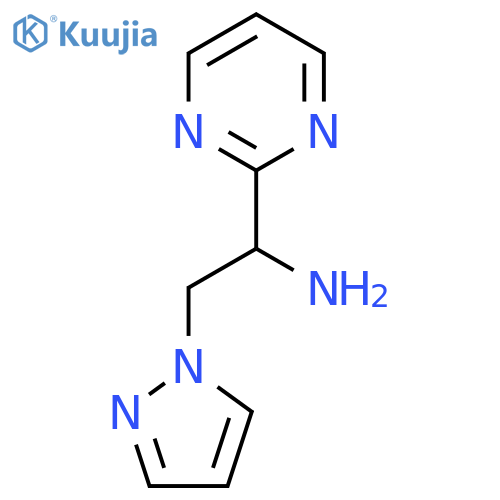 2-(1H-pyrazol-1-yl)-1-(pyrimidin-2-yl)ethan-1-amine structure