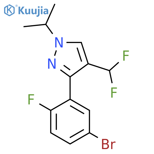 3-(5-bromo-2-fluorophenyl)-4-(difluoromethyl)-1-(propan-2-yl)-1H-pyrazole structure