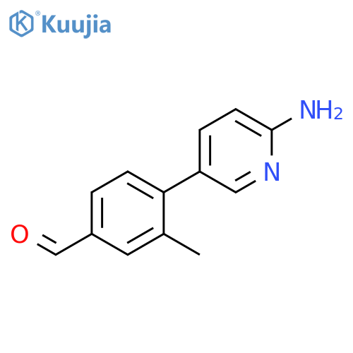 Benzaldehyde, 4-(6-amino-3-pyridinyl)-3-methyl- structure
