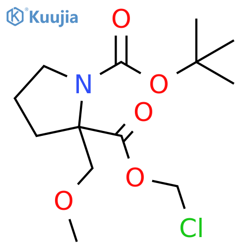 1,2-Pyrrolidinedicarboxylic acid, 2-(methoxymethyl)-, 2-(chloromethyl) 1-(1,1-dimethylethyl) ester structure