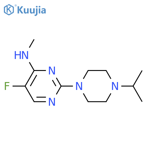 5-fluoro-N-methyl-2-4-(propan-2-yl)piperazin-1-ylpyrimidin-4-amine structure
