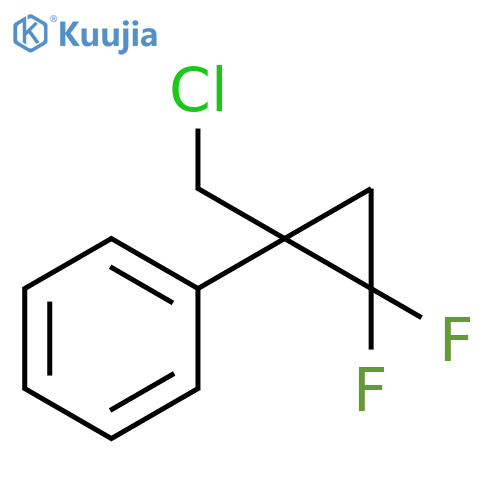 Benzene, [1-(chloromethyl)-2,2-difluorocyclopropyl]- structure