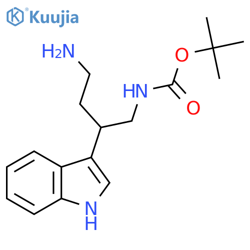 tert-butyl N-4-amino-2-(1H-indol-3-yl)butylcarbamate structure