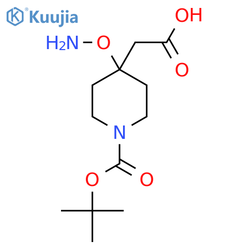 2-[4-(Aminooxy)-1-[(tert-butoxy)carbonyl]piperidin-4-yl]acetic acid structure