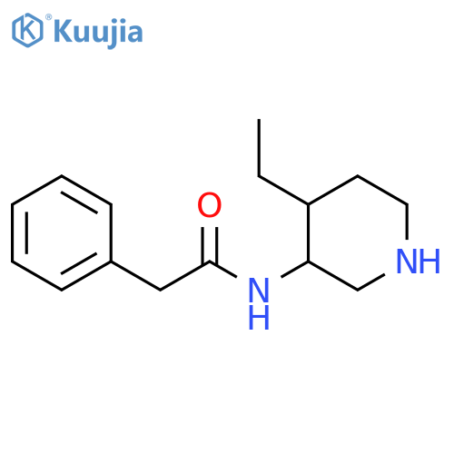 Benzeneacetamide, N-(4-ethyl-3-piperidinyl)- structure