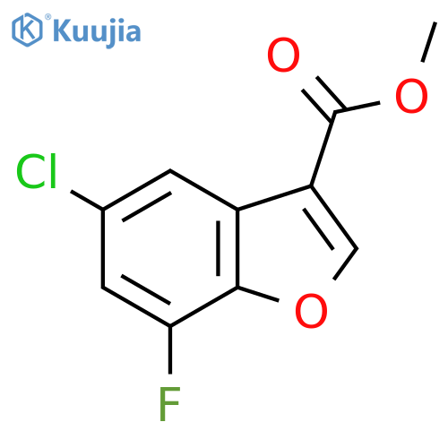 Methyl 5-chloro-7-fluoro-1-benzofuran-3-carboxylate structure
