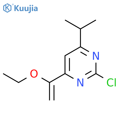2-Chloro-4-(1-ethoxyethenyl)-6-(propan-2-yl)pyrimidine structure
