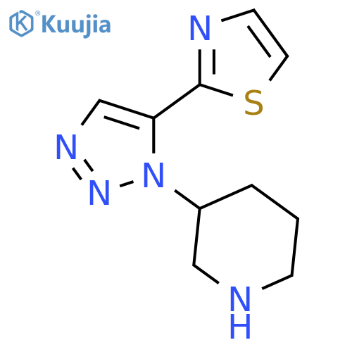 Piperidine, 3-[5-(2-thiazolyl)-1H-1,2,3-triazol-1-yl]- structure