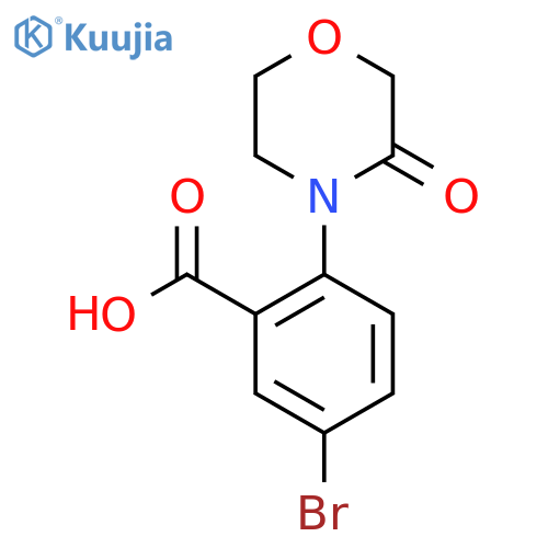 5-bromo-2-(3-oxomorpholin-4-yl)benzoic acid structure