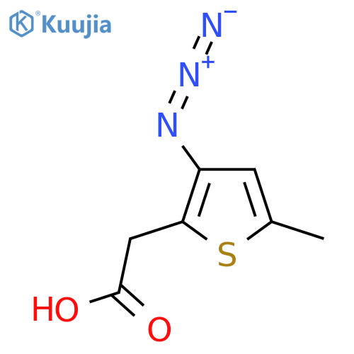 2-(3-Azido-5-methylthiophen-2-yl)acetic acid structure