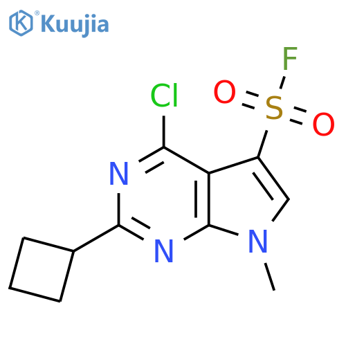 4-chloro-2-cyclobutyl-7-methyl-7H-pyrrolo[2,3-d]pyrimidine-5-sulfonyl fluoride structure